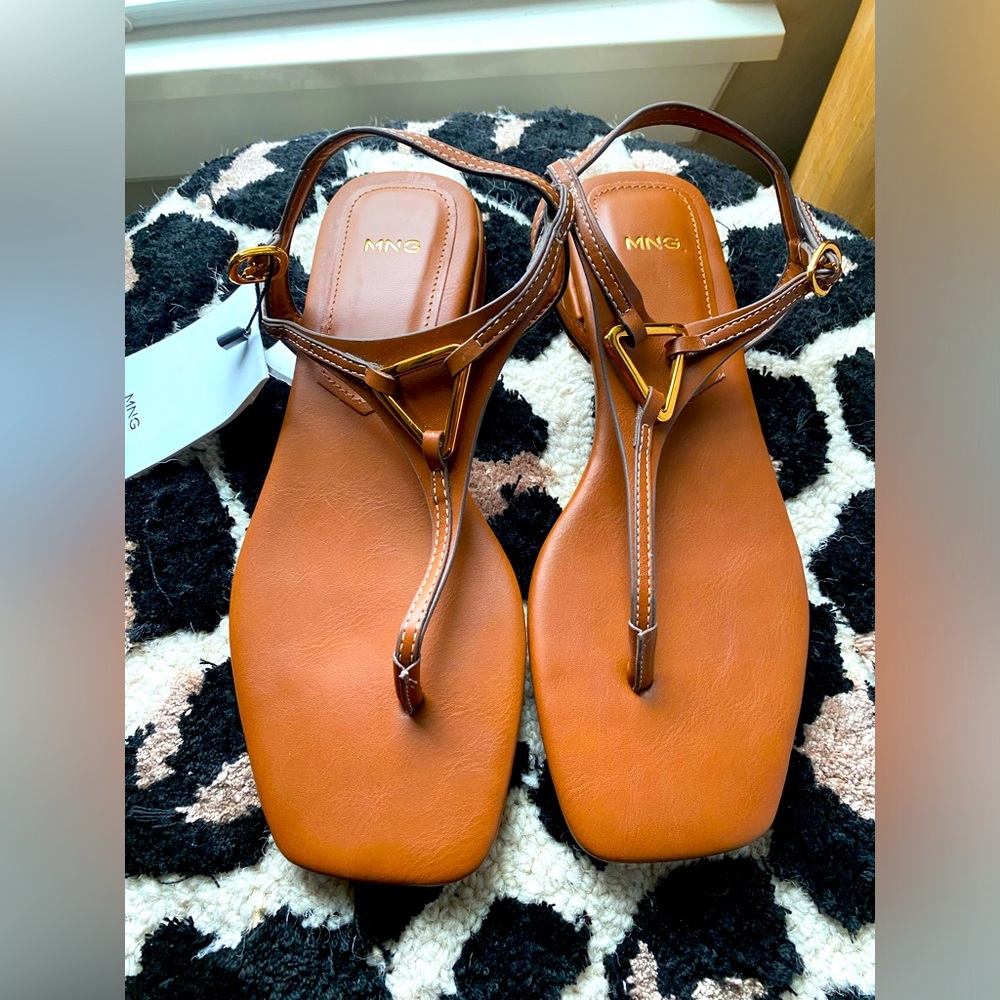 Mango T-strap Sandals